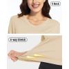 imageBoladeci Womens Swim Shirts Long Sleeve V Neck T Shirts UPF 50 Sun Protection Quick Dry Rash GuardLight Apricot