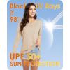 imageBoladeci Womens Swim Shirts Long Sleeve V Neck T Shirts UPF 50 Sun Protection Quick Dry Rash GuardLight Apricot