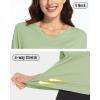 imageBoladeci Womens Swim Shirts Long Sleeve V Neck T Shirts UPF 50 Sun Protection Quick Dry Rash GuardLight Green