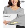 imageBoladeci Womens Swim Shirts Long Sleeve V Neck T Shirts UPF 50 Sun Protection Quick Dry Rash GuardLight Grey