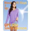 imageBoladeci Womens Swim Shirts Long Sleeve V Neck T Shirts UPF 50 Sun Protection Quick Dry Rash GuardLight Purple
