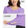 imageBoladeci Womens Swim Shirts Long Sleeve V Neck T Shirts UPF 50 Sun Protection Quick Dry Rash GuardLight Purple