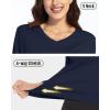 imageBoladeci Womens Swim Shirts Long Sleeve V Neck T Shirts UPF 50 Sun Protection Quick Dry Rash GuardNavy Blue