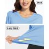 imageBoladeci Womens Swim Shirts Long Sleeve V Neck T Shirts UPF 50 Sun Protection Quick Dry Rash GuardWaterfall Blue