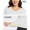 imageBoladeci Womens Swim Shirts Long Sleeve V Neck T Shirts UPF 50 Sun Protection Quick Dry Rash GuardWhite