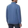 imageBoladeci Mens Quarter Zip Pullover Premium Sherpa Lined Sweatshirts Heavyweight Winter Cold WeatherBlue Grey