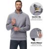 imageBoladeci Mens Quarter Zip Pullover Premium Sherpa Lined Sweatshirts Heavyweight Winter Cold WeatherLight Grey