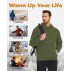 imageBoladeci Mens Sherpa Hoodie Pullover Heavyweight Thermal Fleece Lined Hooded Sweatshirt for Cold Weather WarmArmy Green
