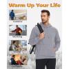 imageBoladeci Mens Sherpa Hoodie Pullover Heavyweight Thermal Fleece Lined Hooded Sweatshirt for Cold Weather WarmLight Gray