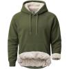 imageBoladeci Mens Sherpa Hoodie Pullover Heavyweight Thermal Fleece Lined Hooded Sweatshirt for Cold Weather WarmArmy Green
