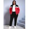 imageUOUA Plus Size Womens 2 Piece Sweatsuits Outfits Zip Up Jackets ampamp Sweatpants Casual Loungewear Tracksuit SetsBlackred