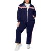 imageUOUA Plus Size Womens 2 Piece Sweatsuits Outfits Zip Up Jackets ampamp Sweatpants Casual Loungewear Tracksuit SetsNavy