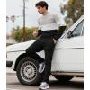 imageUOUA Mens 2 Piece Sweatsuits Set Long Sleeve Sweatshirt Jogging Sweatpants Tracksuits OutfitsColorblock Black