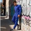 imageUOUA Mens 2 Piece Sweatsuits Set Long Sleeve Sweatshirt Jogging Sweatpants Tracksuits OutfitsRoyal Blue