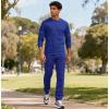 imageUOUA Mens 2 Piece Sweatsuits Set Long Sleeve Sweatshirt Jogging Sweatpants Tracksuits OutfitsRoyal Blue