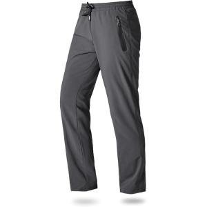 imageBoladeci Mens Joggers Lightweight Quick Dry Pants Athletic Hiking Workout Elastic Waist Sweatpants with PocketsDark Gray