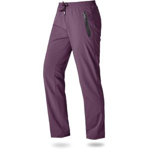 imageBoladeci Mens Joggers Lightweight Quick Dry Pants Athletic Hiking Workout Elastic Waist Sweatpants with PocketsPurple