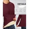 imageBoladeci Mens Sherpa Lined Crewneck Sweatshirt Heavyweight Fleece Pullover Thick Cotton Winter Warm ShirtsBurgundy