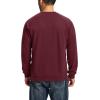 imageBoladeci Mens Sherpa Lined Crewneck Sweatshirt Heavyweight Fleece Pullover Thick Cotton Winter Warm ShirtsBurgundy