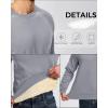 imageBoladeci Mens Sherpa Lined Crewneck Sweatshirt Heavyweight Fleece Pullover Thick Cotton Winter Warm ShirtsLight Gray