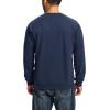 imageBoladeci Mens Sherpa Lined Crewneck Sweatshirt Heavyweight Fleece Pullover Thick Cotton Winter Warm ShirtsNavy Blue
