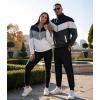 imageUOUA Womens 2 Piece Set Tracksuit Long Sleeve Zip Jacket ampamp Jogger Pants Workout Lounge Casual Outfit SweatsuitsBlack Grey
