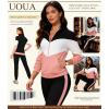 imageUOUA Womens 2 Piece Set Tracksuit Long Sleeve Zip Jacket ampamp Jogger Pants Workout Lounge Casual Outfit SweatsuitsPink