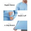 imageBoladeci Mens Thermal Underwear Tops Fleece Lined Base Layer Long Sleeve Shirts for Cold WeatherLight Blue