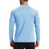 imageBoladeci Mens Thermal Underwear Tops Fleece Lined Base Layer Long Sleeve Shirts for Cold WeatherLight Blue