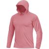 imageBoladeci Mens UPF 50 Sun Protection Lightweight Hoodie Shirts Long Sleeve Fishing Shirts SPF UV Hiking SwimDusty Pink