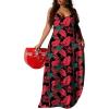 imageUOUA Hawaiian Dresses Women Plus Size Luau Party Sundress Summer Maxi Tropical Boho Beach DressRedleaves
