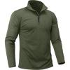 imageBoladeci Mens Quarter Zip Pullover Premium Fleece Lined Heather Long Sleeve Golf Shirts Midweight 14 Half Zip SweatshirtsArmy Green
