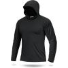 image:imageBoladeci Mens UPF 50 Sun Protection Lightweight Hoodie Shirts Long Sleeve Fishing Shirts SPF UV Hiking SwimBlack