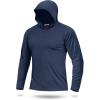 image:imageBoladeci Mens UPF 50 Sun Protection Lightweight Hoodie Shirts Long Sleeve Fishing Shirts SPF UV Hiking SwimNavy Blue