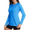 image:imageBoladeci Womens Sun Shirts UPF 50 UV Protection Rash Guard Long Sleeve Swim Shirts Quick Dry Lightweight Workout Tops01 Azure Blue