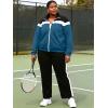 image:imageUOUA Plus Size Womens 2 Piece Sweatsuits Outfits Zip Up Jackets amp Sweatpants Casual Loungewear Tracksuit SetsBlackblue