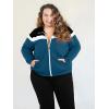 image:imageUOUA Plus Size Womens 2 Piece Sweatsuits Outfits Zip Up Jackets amp Sweatpants Casual Loungewear Tracksuit SetsBlackblue