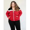 image:imageUOUA Plus Size Womens 2 Piece Sweatsuits Outfits Zip Up Jackets amp Sweatpants Casual Loungewear Tracksuit SetsBlackred