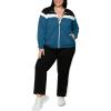 image:imageUOUA Plus Size Womens 2 Piece Sweatsuits Outfits Zip Up Jackets amp Sweatpants Casual Loungewear Tracksuit SetsBlackblue