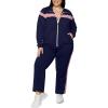 image:imageUOUA Plus Size Womens 2 Piece Sweatsuits Outfits Zip Up Jackets amp Sweatpants Casual Loungewear Tracksuit SetsNavy