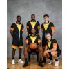 image:imageUOUA 80s Outfit for Men 90s Color Block Costumes 2 Piece Retro Short Sleeve Jacket amp Shorts Set for PartyNavy