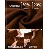 image:imageUOUA Womens Workout Set Two Piece Outfits Bodycon Long Sleeve Zipper Jacket amp Leggings for Gym TracksuitBrown
