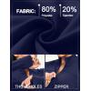 image:imageUOUA Womens Workout Set Two Piece Outfits Bodycon Long Sleeve Zipper Jacket amp Leggings for Gym TracksuitNavy