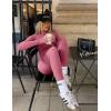 image:imageUOUA Womens Workout Set Two Piece Outfits Bodycon Long Sleeve Zipper Jacket amp Leggings for Gym TracksuitPink