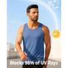 image:imageBoladeci Mens Tank Top Workout Athletic Quick Dry Lightweight Summer Beach Gym UPF 50 Sun Protection Sleeveless ShirtsBlue Gray