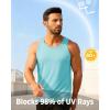 image:imageBoladeci Mens Tank Top Workout Athletic Quick Dry Lightweight Summer Beach Gym UPF 50 Sun Protection Sleeveless ShirtsLake Blue