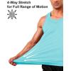 image:imageBoladeci Mens Tank Top Workout Athletic Quick Dry Lightweight Summer Beach Gym UPF 50 Sun Protection Sleeveless ShirtsLake Blue