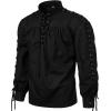 image:imageVATPAVE Mens Bandage Renaissance Shirts Gothic Pirate Cosplay Costume Tops