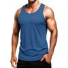 image:imageBoladeci Mens Tank Top Workout Athletic Quick Dry Lightweight Summer Beach Gym UPF 50 Sun Protection Sleeveless ShirtsBlue Gray