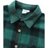 image:imageVATPAVE Boys Flannel Button Down Shirt Casual Long Sleeve Plaid Shirts 614 YearsBlack Green